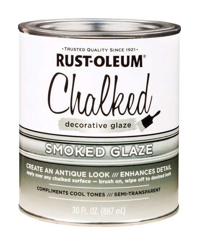 Chalked Decorative Glaze, Smoked Glaze Topcoat, 30 oz.