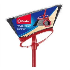 PowerCorner Angled Broom, Metal Handle, 12-In. Wide