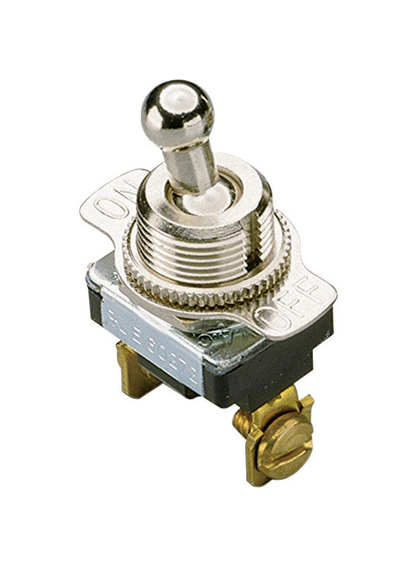 Short Bat Toggle Switch, SPST, 120-Volt, 6-Amp