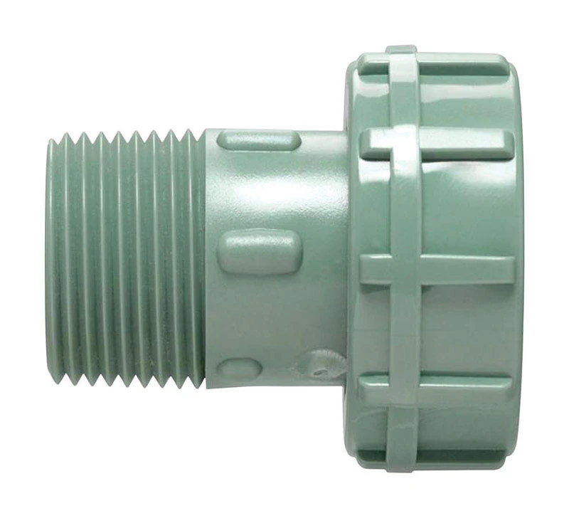 Underground Sprinkler Swivel Manifold Adapter, Green, 1-In. MPT x 1-1/4-In. Female Buttress
