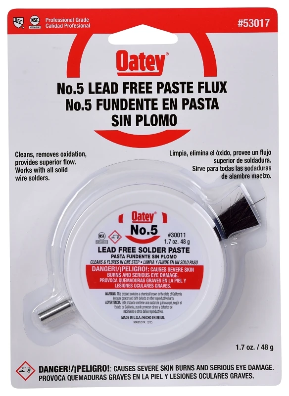 No. 5 Lead-free Paste Flux 1.7 Oz With Brush - Model 53017