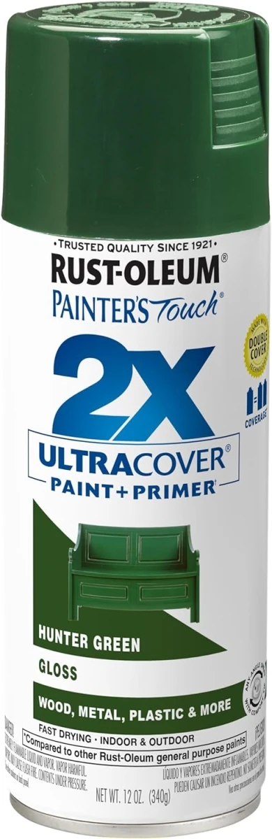 Painter's Touch 2X Spray Paint, Gloss Hunter Green, 12-oz.