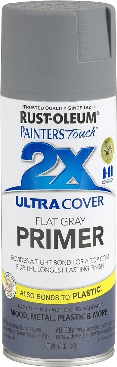 Painter's Touch 2X Spray Primer, Flat Gray, 12-oz.