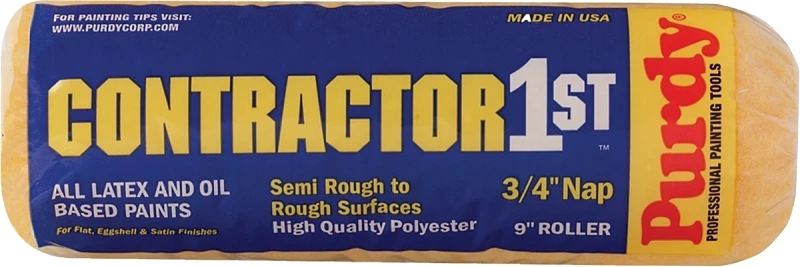 Contractor 1st Paint Roller Cover, Semi-Rough, 9 x 3/4 In. Nap