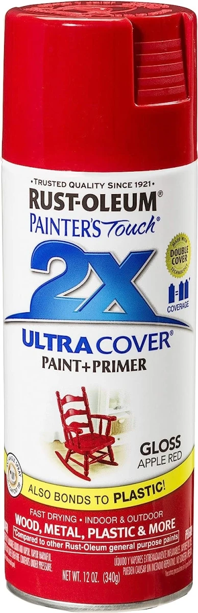 Painter's Touch 2X Spray Paint, Gloss Apple Red, 12-oz.