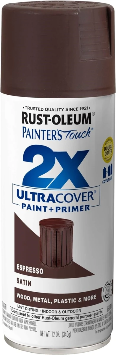 Painter's Touch 2X Spray Paint, Satin Espresso, 12-oz.