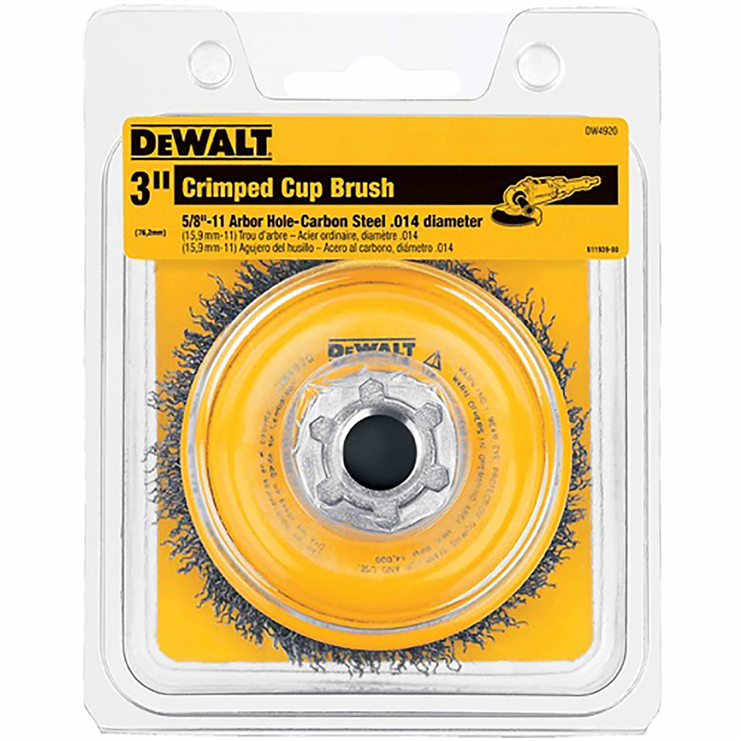 Carbon Steel Crimped Wire Cup Brush, 3 In.