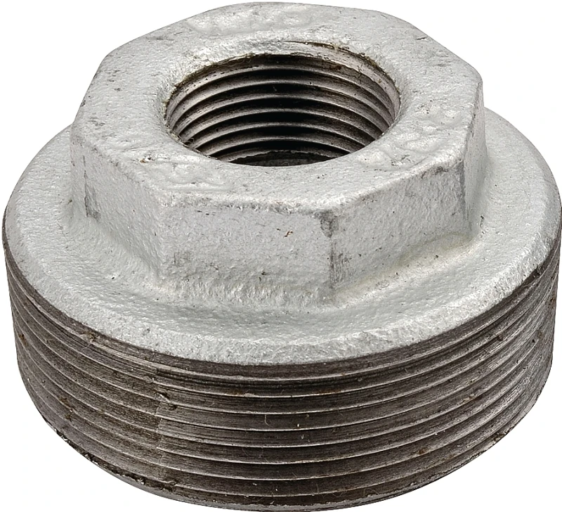 Galvanized Malleable Hex Pipe Bushing 2 Inch X 1.25 Inch - Model 35-2x1-1/4g