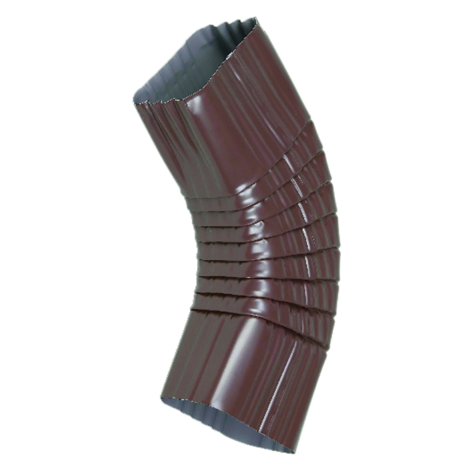 Gutter Side Elbow, Style B, 75 Degree, Brown Aluminum, 2 x 3 In.