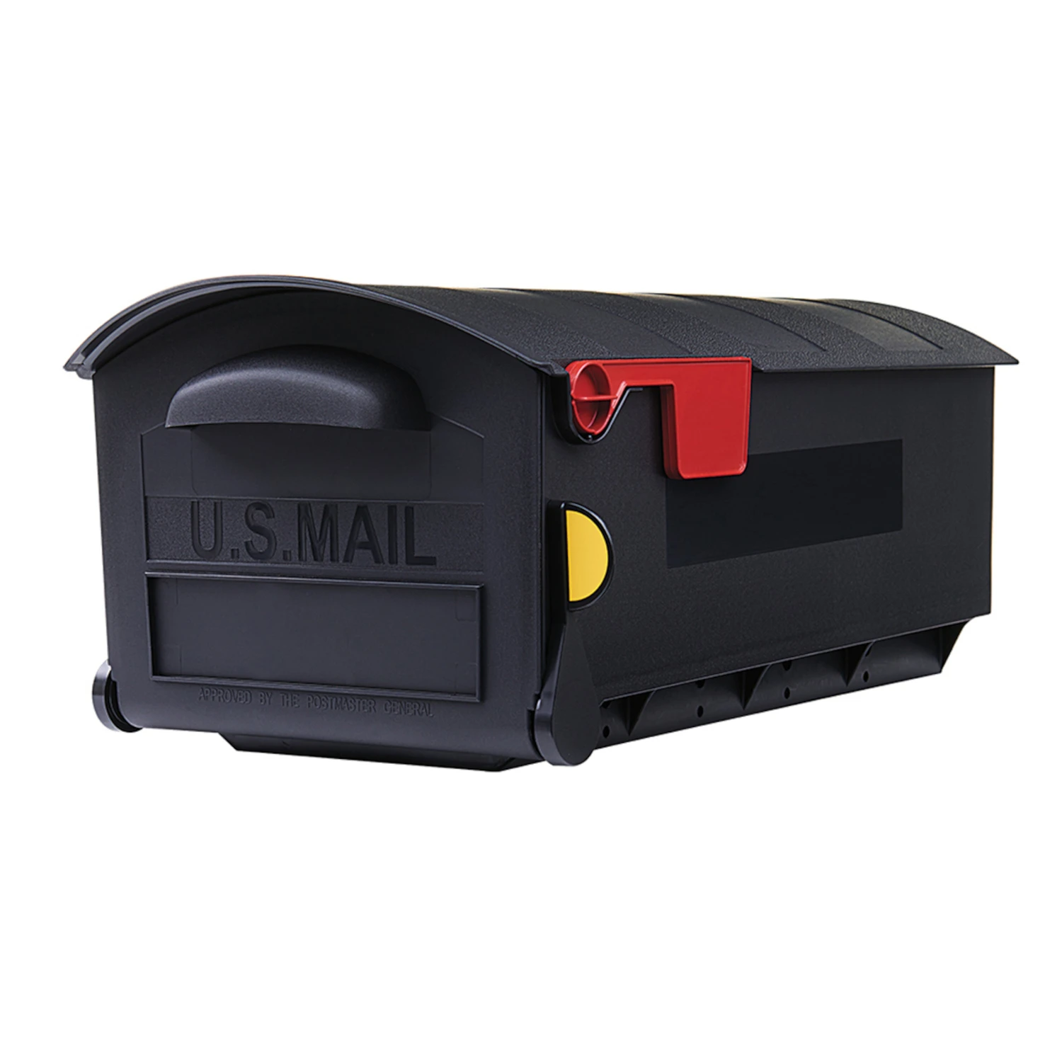 Patriot Large Post-Mount Mailbox, Black Plastic