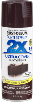 Painter's Touch 2X Spray Paint, Gloss Kona Brown, 12-oz.