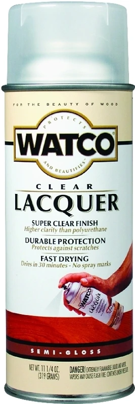 Lacquer Wood Finish, Clear Semi-Gloss, 11.25-oz. Aerosol