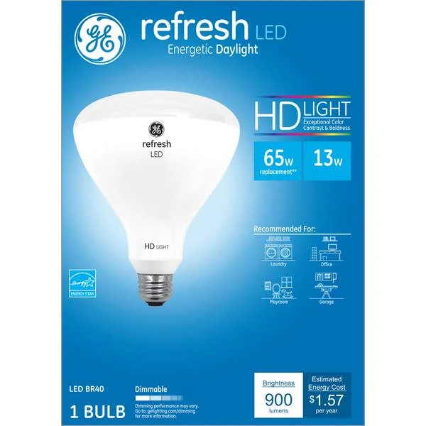 Refresh HD LED Light Bulb, Daylight, 900 Lumens, 13 Watt