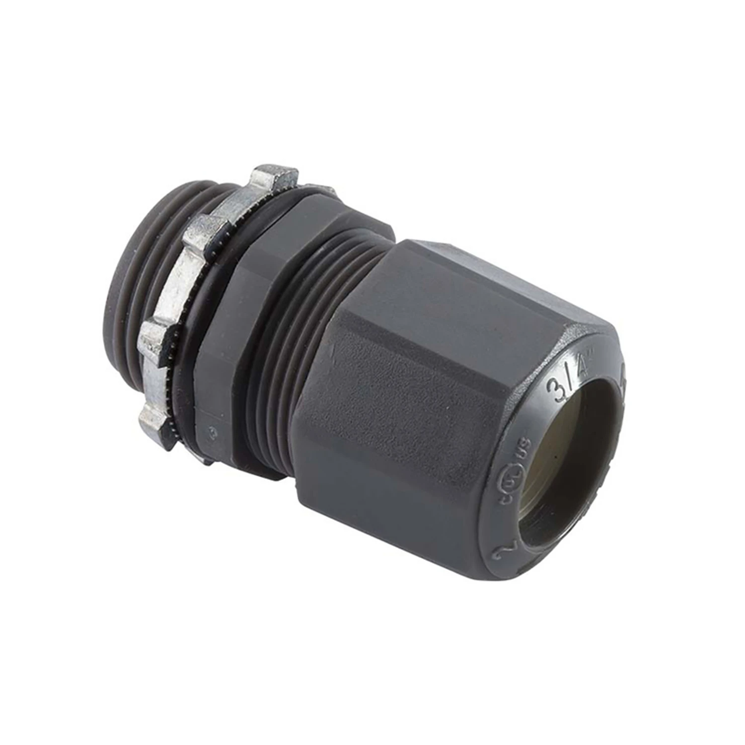 Strain Relief Connector, Non-Metallic, .75-In.