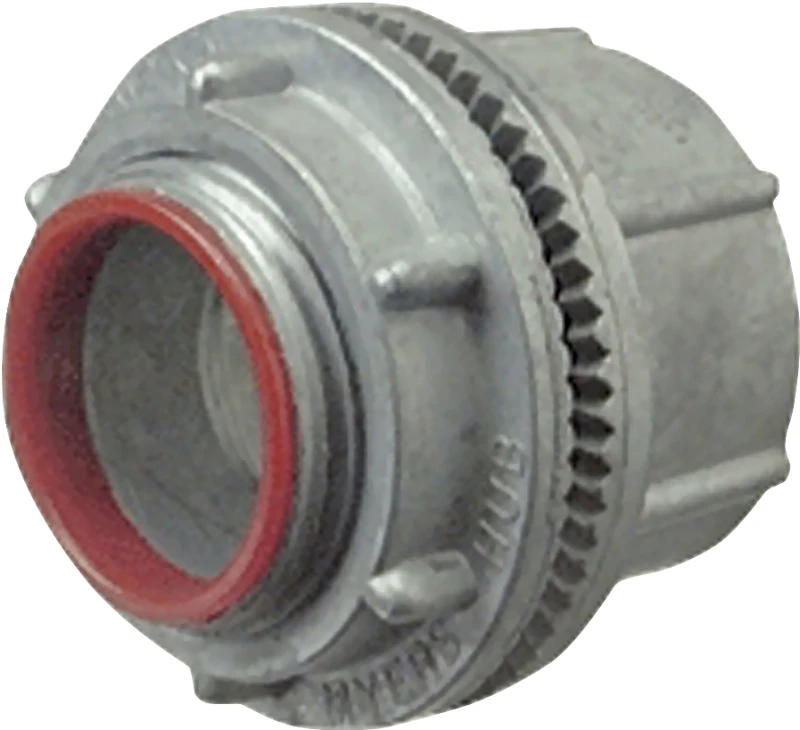 Conduit Hub, Indoor/Outdoor, Watertight, Zinc, 2-In.