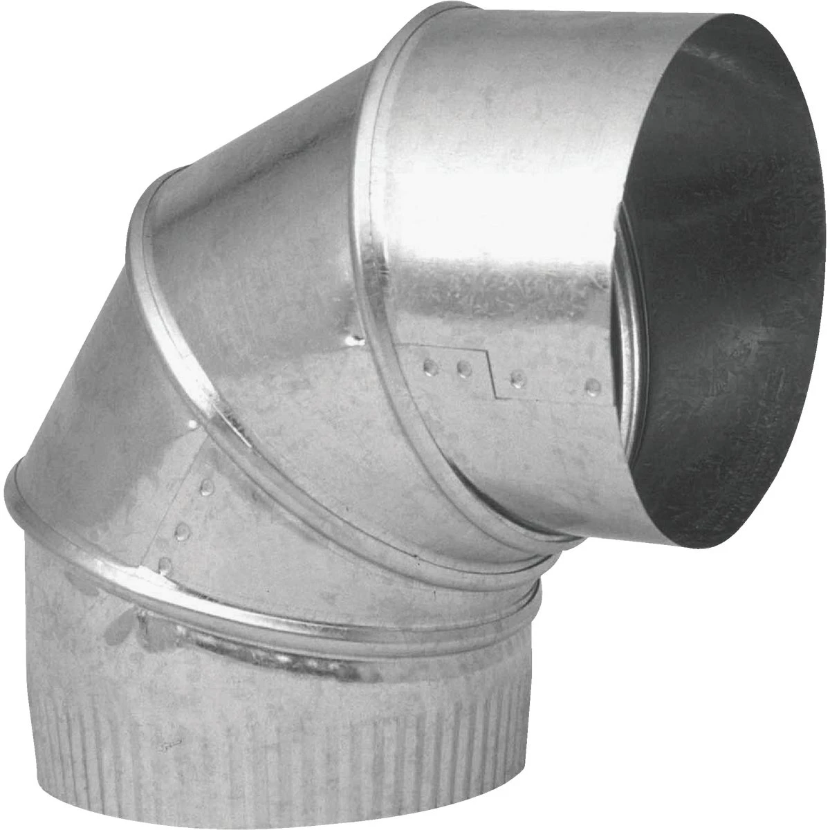 HVAC Furnace Elbow, 90 Degess, 30 Gauge 7 In. Adjustable