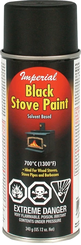 Hi-Temperature Spray Paint, Matte Black, 12 oz.