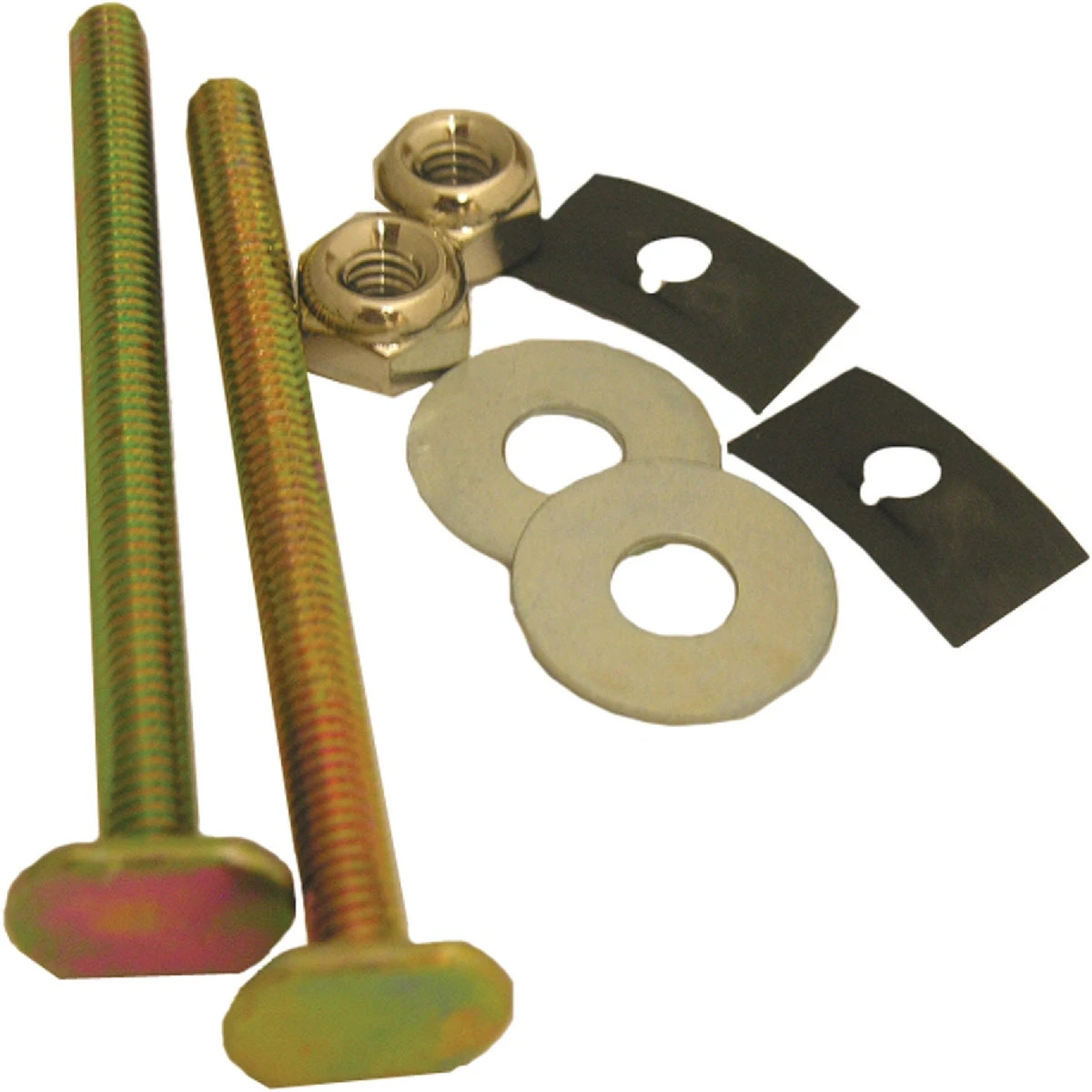 Solid Brass Toilet Bolts With Nuts And Washers, 0.25 x 3.25 In.