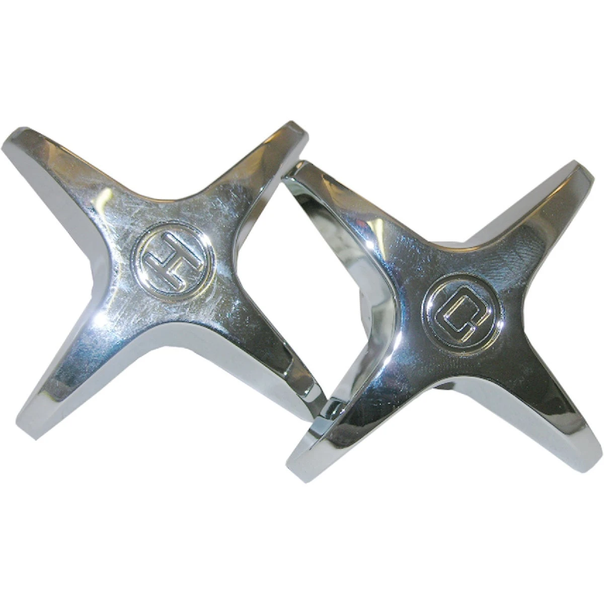 Fit-All Cross Vice Grip Handle Pair, Chrome