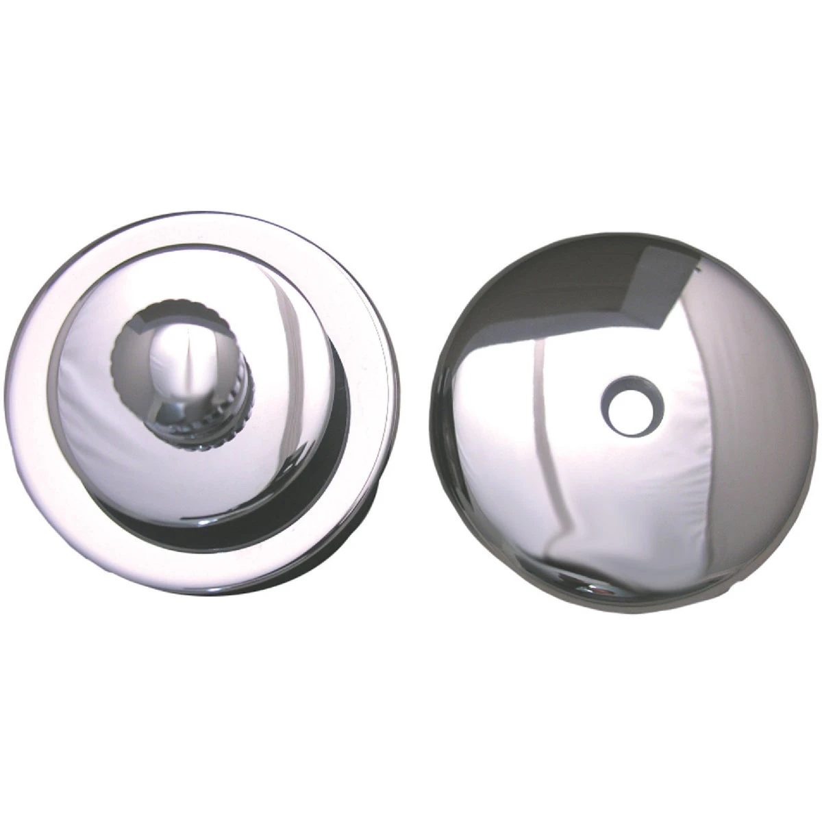 Lift and Lock Stopper With Overflow Plate Bathtub Trim Kit, Chrome Plated