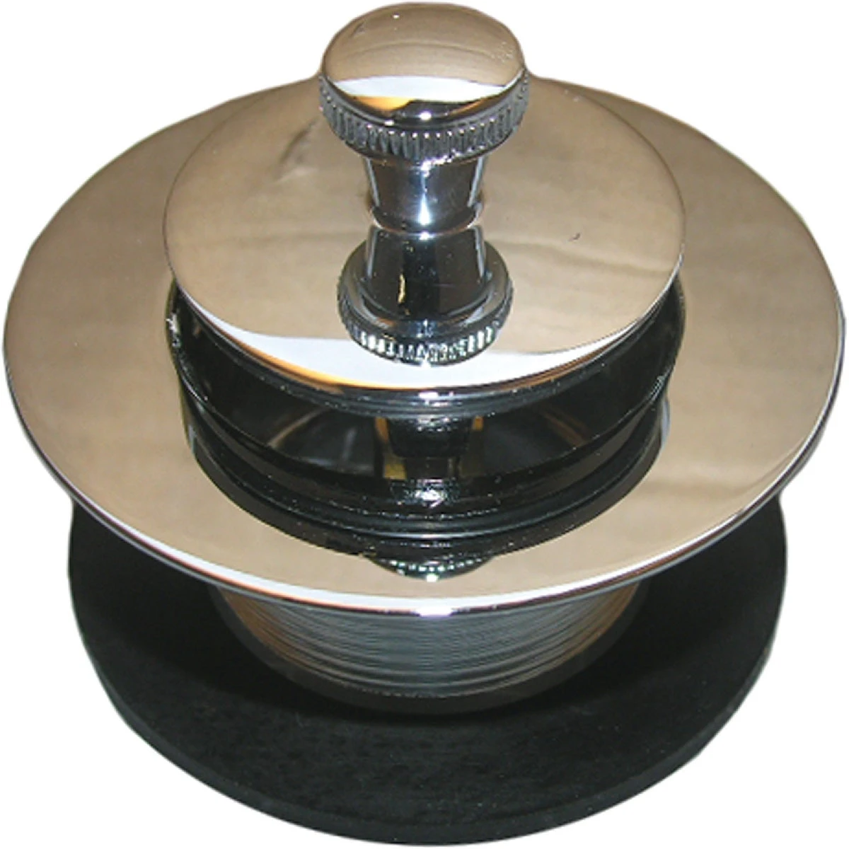 Bathtub Lift/Turn Drain Stopper & Strainer, Chrome-Plated Brass