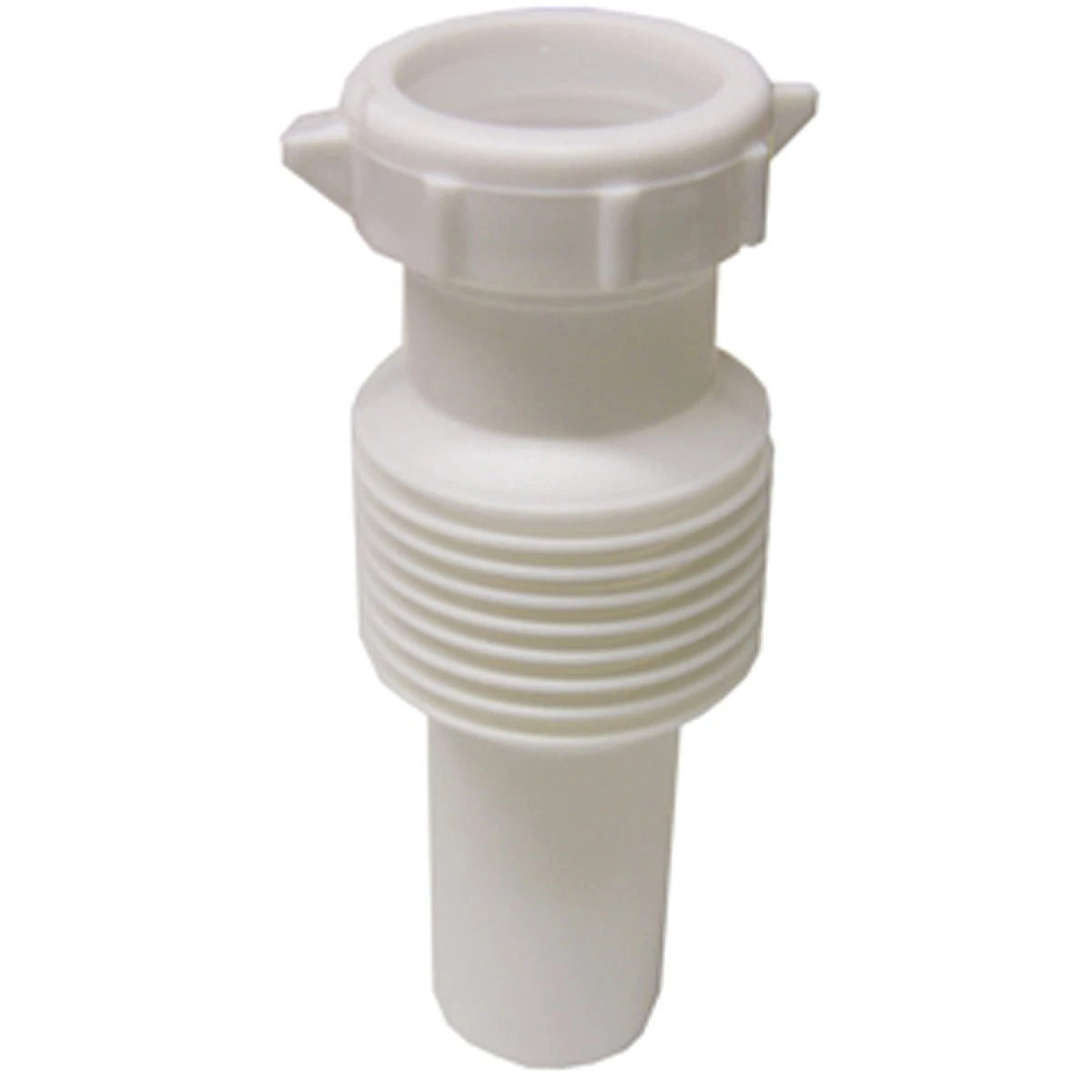 Kitchen Drain Flexible Slip Joint Extension Tube, White PVC, 1-1/2 In.