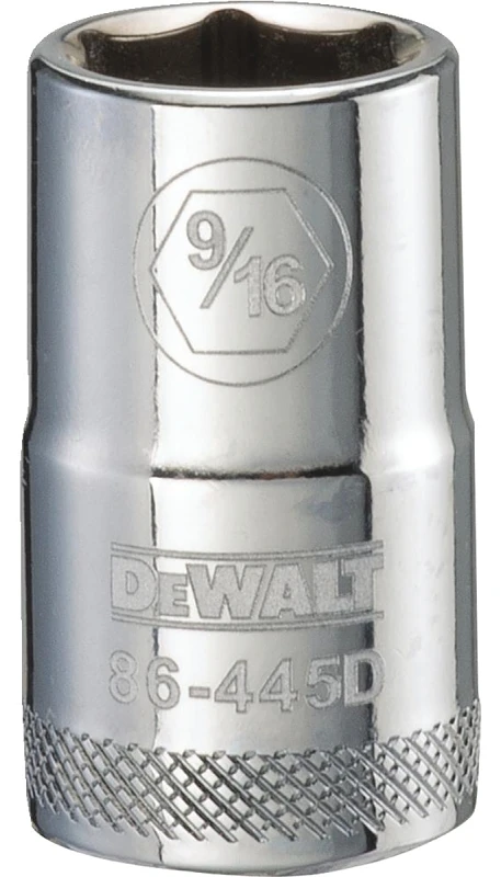 SAE Socket, Shallow, 6-Point, 9/16 In., 1/2 In. Drive