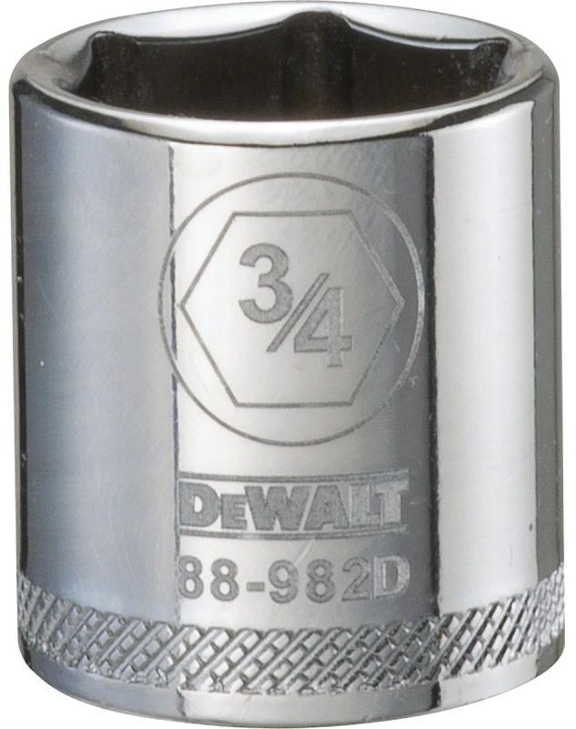 SAE Socket, Shallow, 6-Point, 3/4 In., 3/8 In. Drive