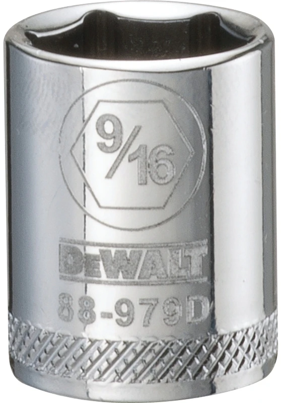 SAE Socket, Shallow, 6-Point, 9/16 In., 3/8 In. Drive