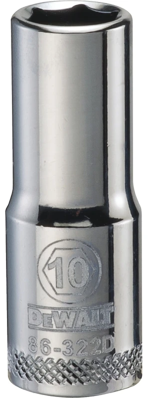 Metric Deep Socket, 6-Point, 3/8 In. Drive, 10mm