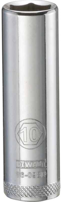 Metric Deep Socket, 6-Point, 1/4 In. Drive, 10mm