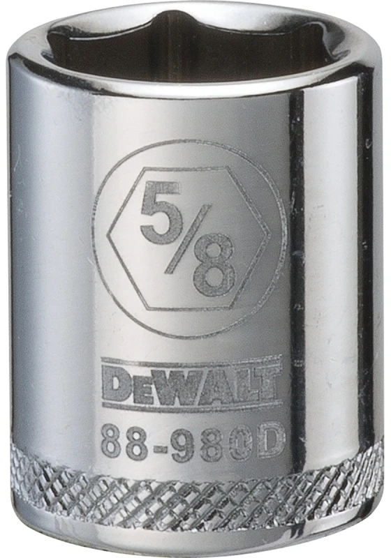 SAE Socket, Shallow, 6-Point, 5/8 In., 3/8 In. Drive