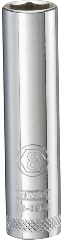 Metric Deep Socket, 6-Point, 1/4 In. Drive, 8mm