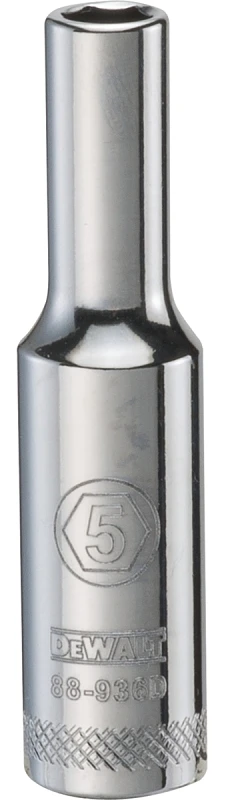 Metric Deep Socket, 6-Point, 1/4 In. Drive, 5mm