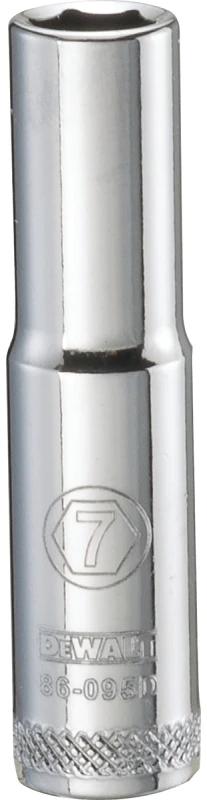 Metric Deep Socket, 6-Point, 1/4 In. Drive, 7mm