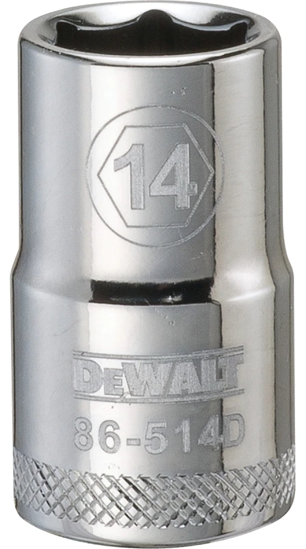 Metric Shallow Socket, 6-Point, 1/2 In. Drive, 14mm