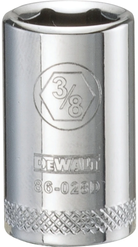SAE Socket, Shallow, 6-Point, 3/8 In., 1/4 In. Drive