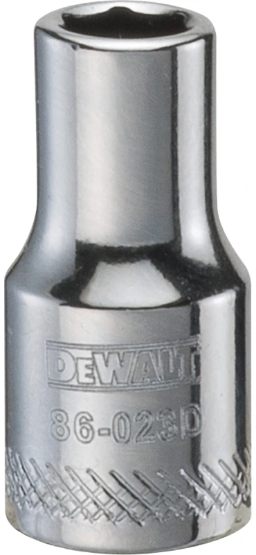 SAE Socket, Shallow, 6-Point, 7/32 In., 1/4 In. Drive