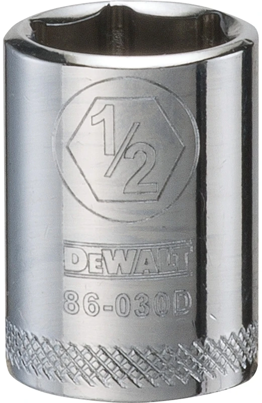 SAE Socket, Shallow, 6-Point, 1/2 In., 1/4 In. Drive