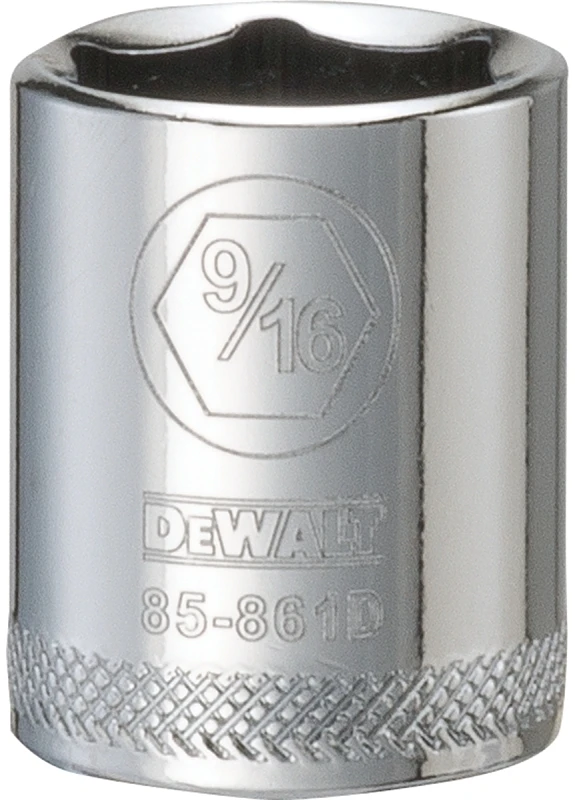 SAE Socket, Shallow, 6-Point, 9/16 In., 1/4 In. Drive