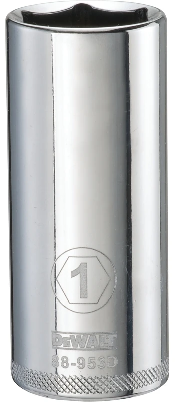 SAE Deep Socket, 6-Point, 1/2 In. Drive, 1 In.