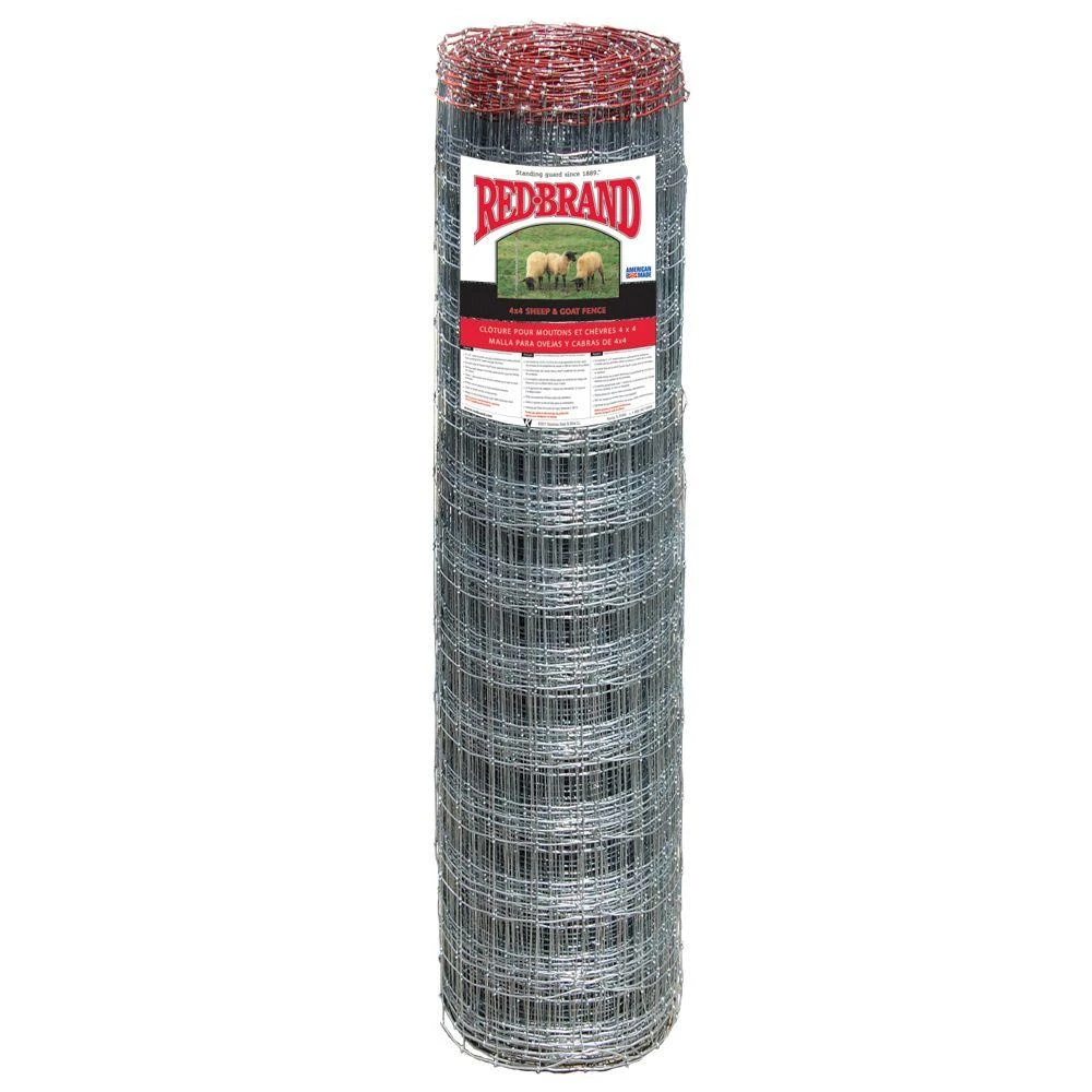 Fencing, Sheep & Goat, 4 x 4 In. Galvanized Mesh, 4 x 100 Ft.