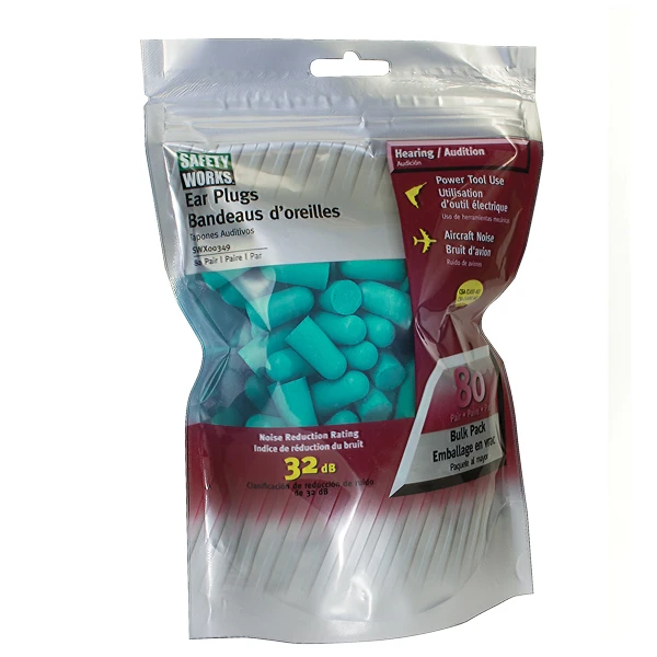Ear Plugs, Foam, 80-Pr.