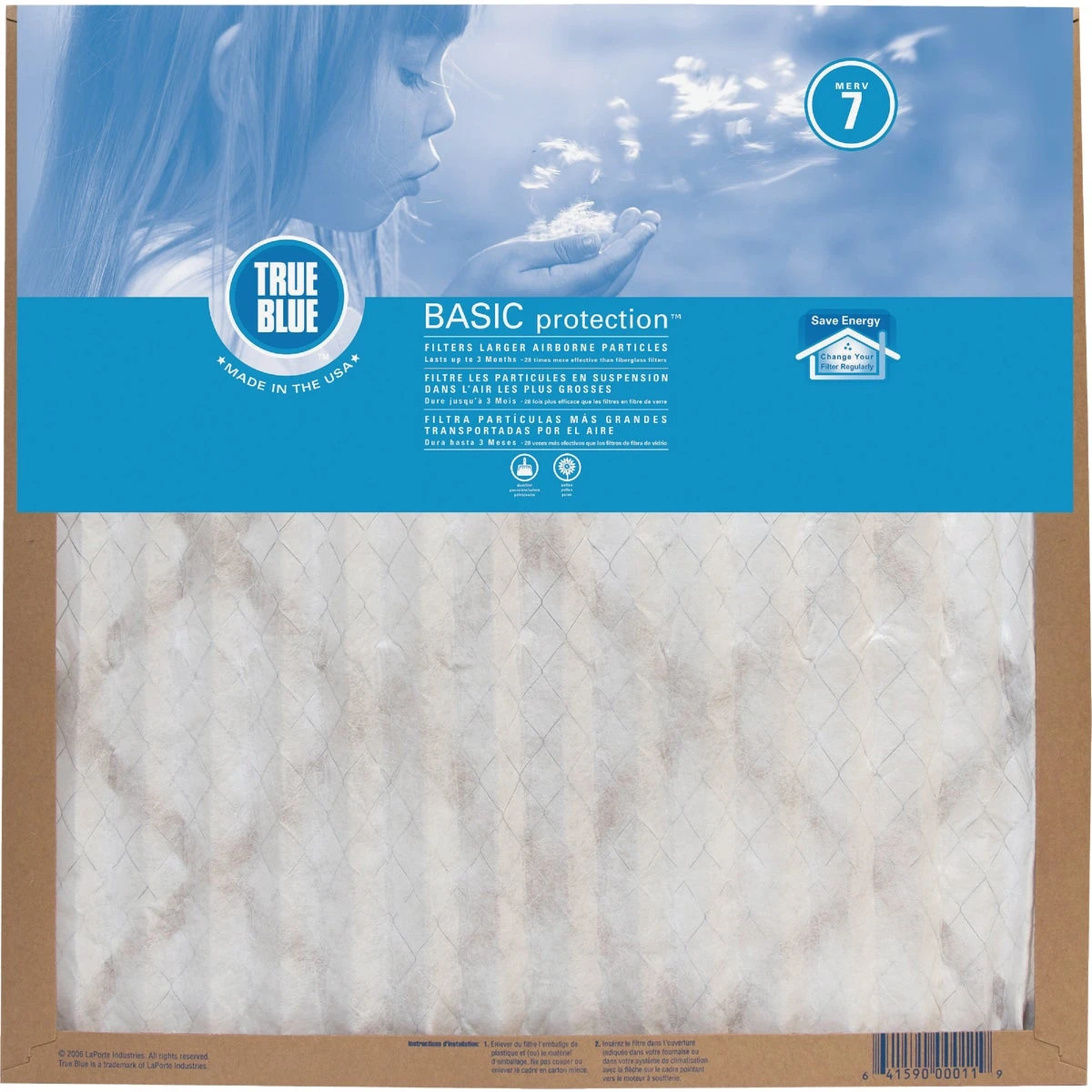 16x24 x 1 In. Pleated Air Filter, MERV 7, 90 Days
