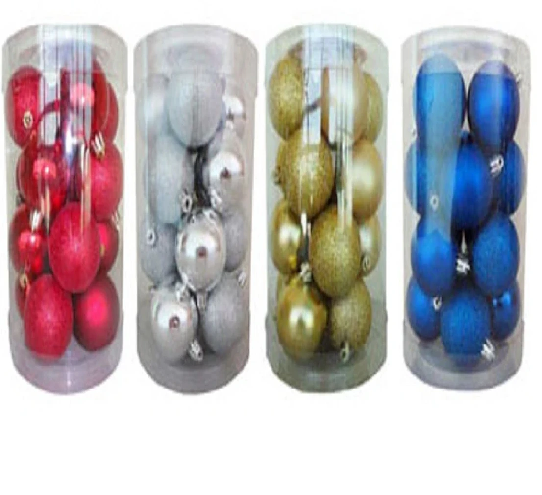 Shatterproof Ornaments, Purple & Red Assortment, 2.36-In., 16-Ct.