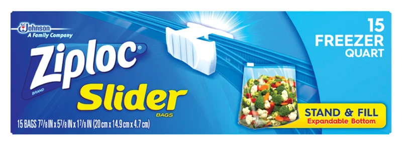 Slider Freezer Bags, Qt., 15-Ct.