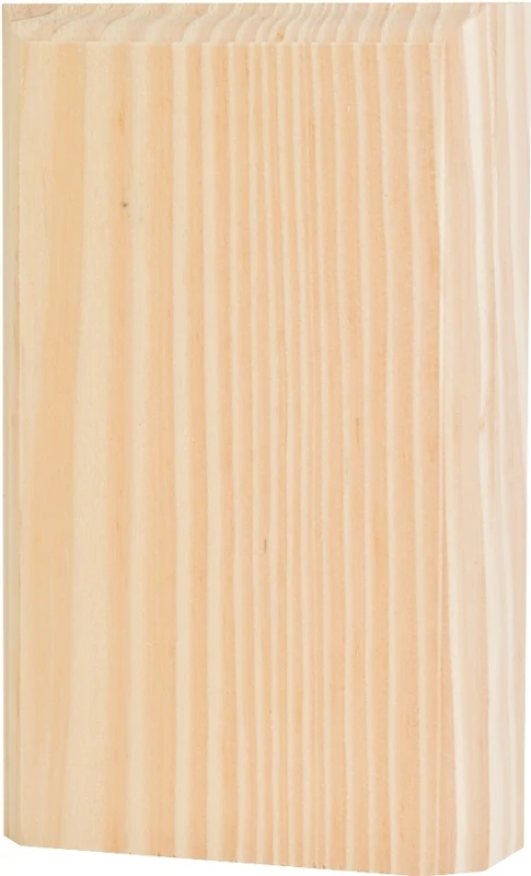 Trim Block Moulding, Corner Base, Pine, 6 x 3.75 x 1 In.