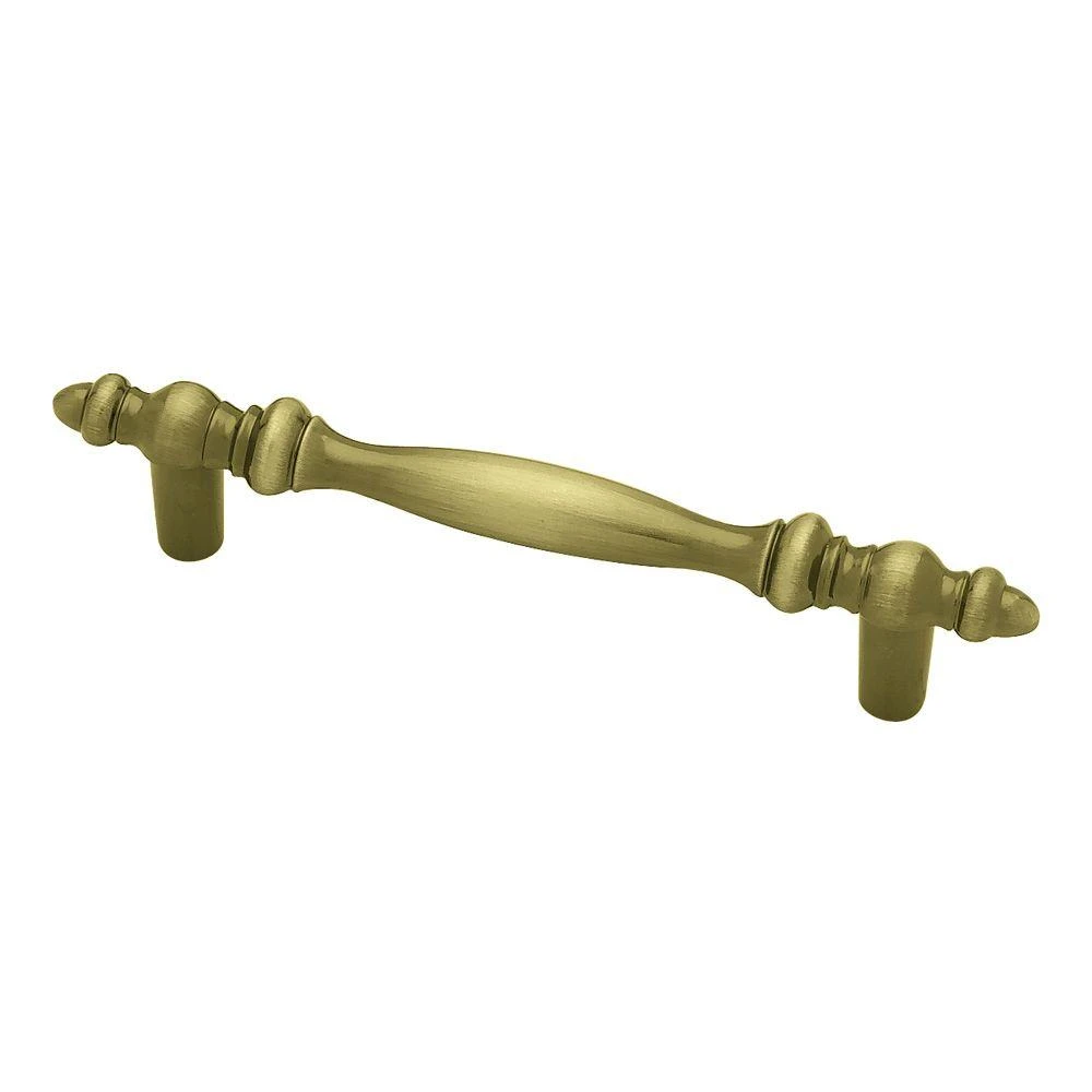 Virginia Cabinet Pull, Antique Brass, 3-In.