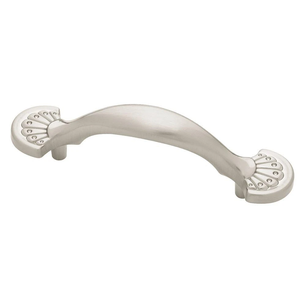 4.5-In. Satin Nickel Fan Cabinet Pull