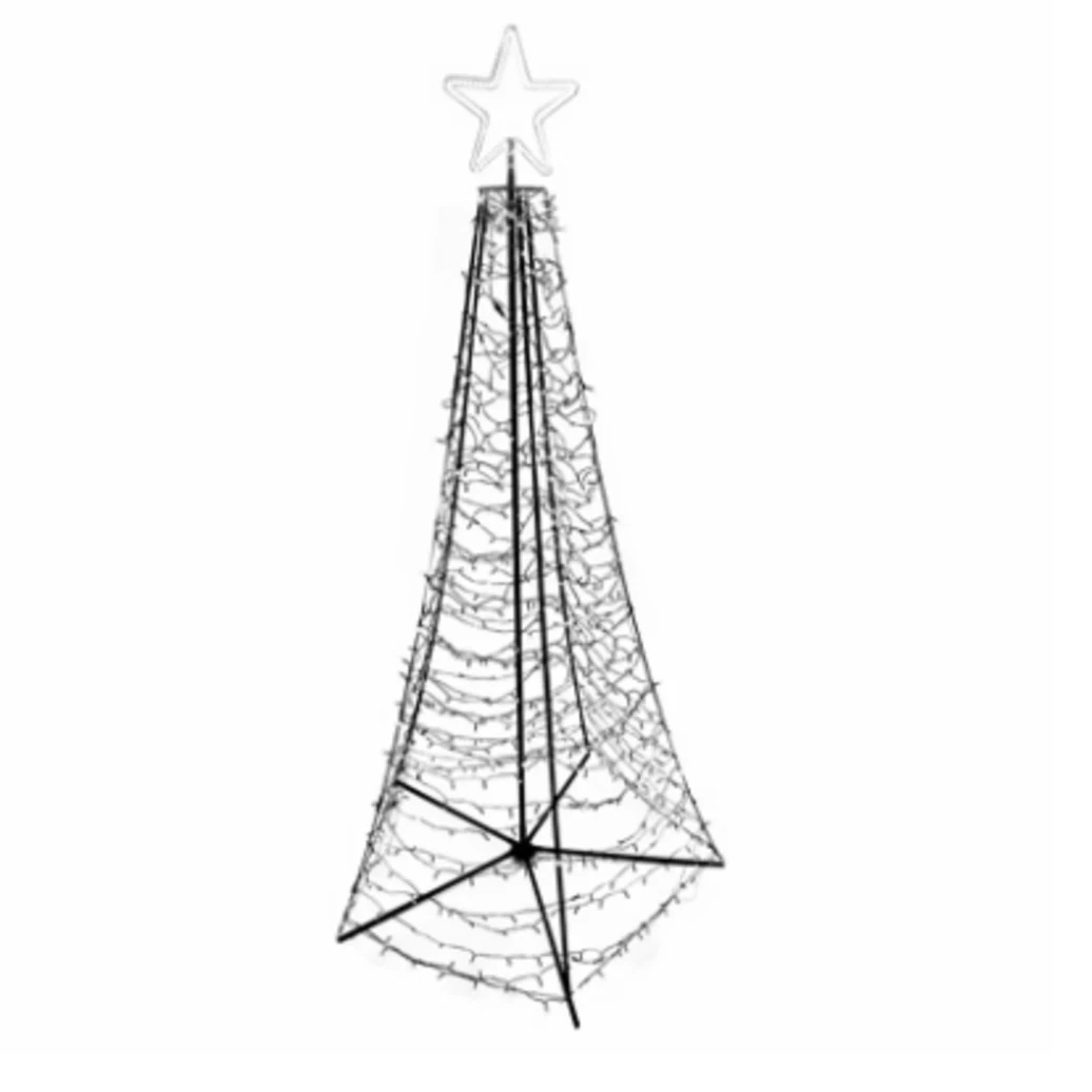 Starry Spire LED Tree, 550 Twinkling Pure White LED Lights, 3mm, 7-1/2-Ft.